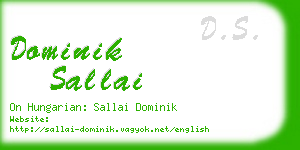 dominik sallai business card